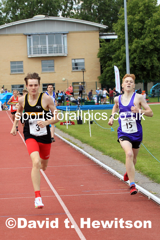 Boys Under-15s 800 metres, 2022 Northern Inter Counties U17s and U15s Track and Field, York, Thursday, June 2nd. Photo: David T. Hewitson/Sports for All Pics